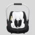 Redutor Universal Confortável para Carrinho de Bebê e Assento de Carro nas cores Branco, Cinza e Preto - Adequado para 0 a 24 meses, 58x38 cm