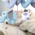 Car Seat Toys Infant Baby Fox Spiral Plush Activity Hanging Stroller Bar Crib Bassinet Mobile with 5