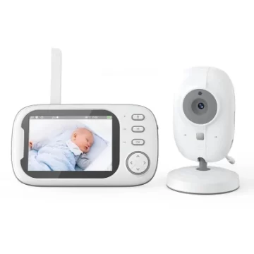 Intercomunicador bebe digital com visão noturna e áudio claro para monitoramento seguro.