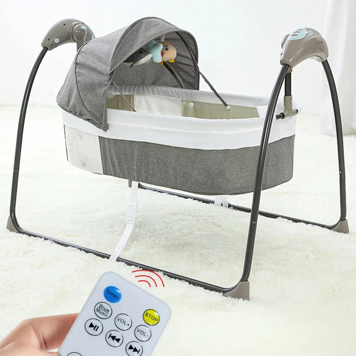 Balanço para Bebé até 18kg com Música – Espreguiçadeira Elétrica
