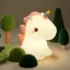 unicorn Cute Silicone LED Night Light For Kids children USB Rechargeable Cartoon Animal bedroom decor Touch
