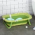 kf H1f970a817e3f46cebfe6cad1972fc947U HOMCOM Folding Baby Bathtub for Newborn 3 Years 50 Liters with Comfortable Cushion and Folding Legs