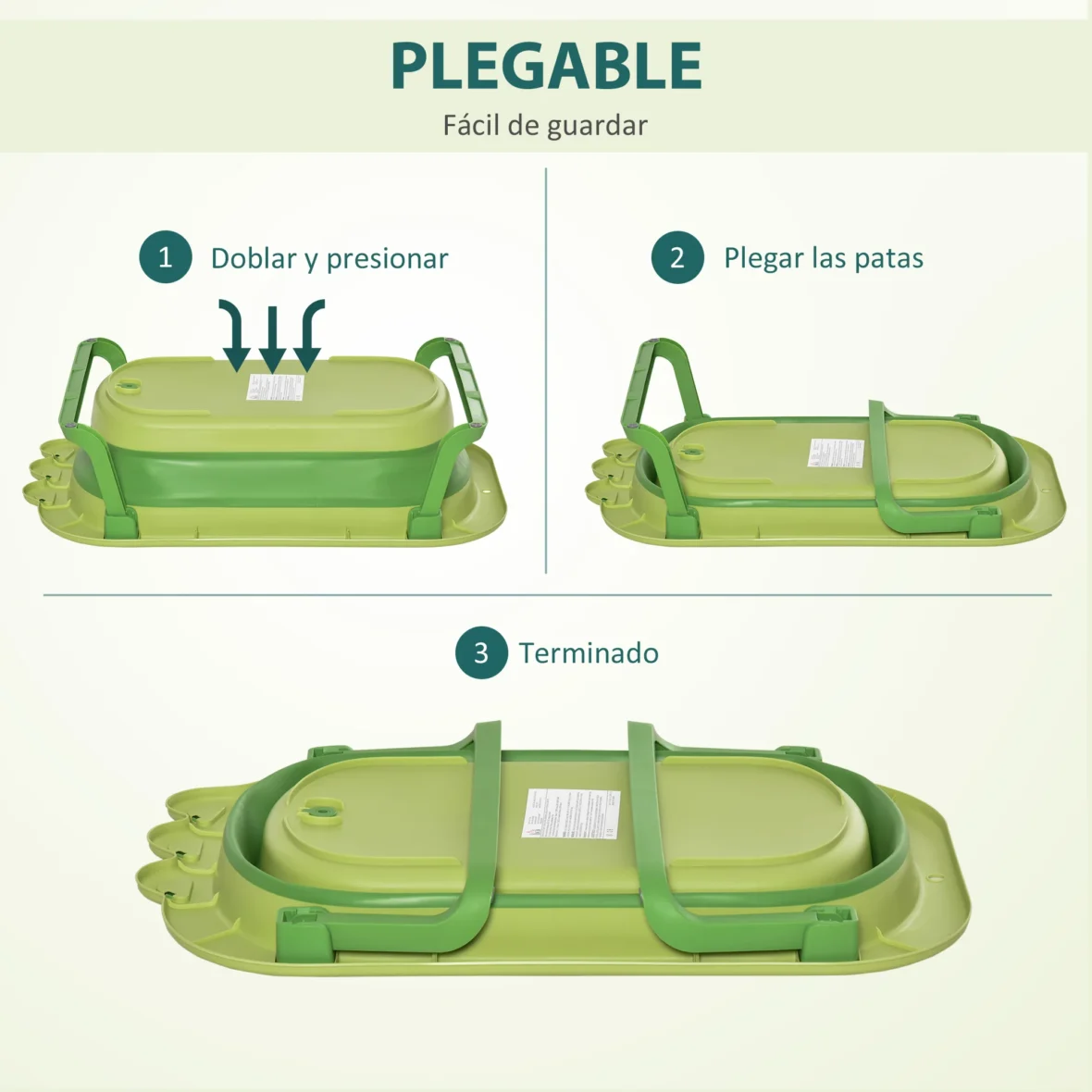 kf-H77e7a01e169d4c6bb7e255733e63f11ey-HOMCOM-Folding-Baby-Bathtub-for-Newborn-3-Years-50-Liters-with-Comfortable-Cushion-and-Folding-Legs