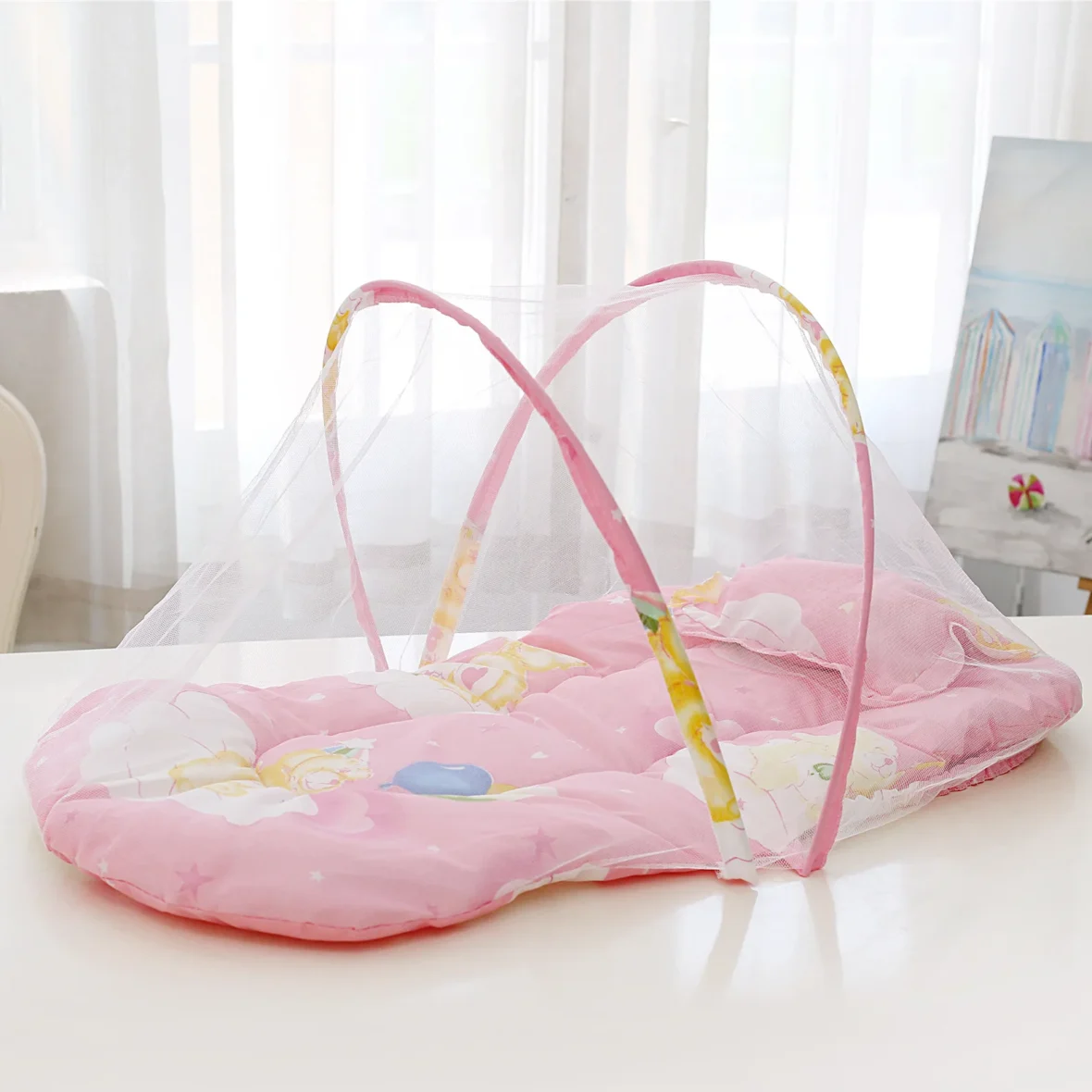 kf-S36d27f186ebb4af4a5ae6cba911a6e53n-Baby-Bed-Infant-Mosquito-Nets-Foldable-with-Cotton-Pillows-Portable-Folding-Baby-Bedding-Crib-Netting
